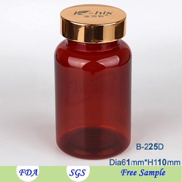 波士顿形状的塑料瓶8盎司用于制药，225ml带CRC盖的PET医药瓶